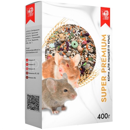 Грызуны SEVEN SEEDS SUPERPREMIUM д/декор.мышей и крыс 400г/12шт/S216