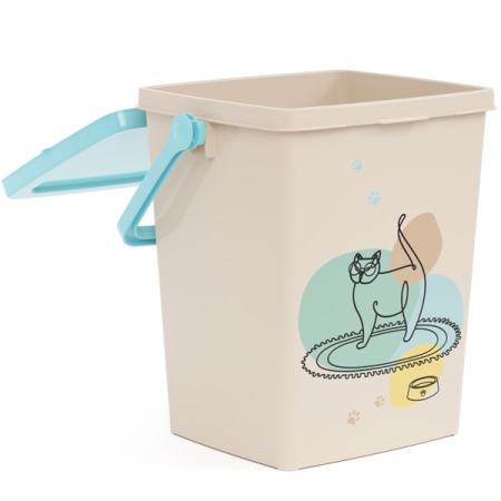 Контейнер д/корма Мур-мяу 5,5л с замком/12шт/М8623