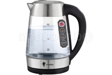 Чайник электр. 1,7л LEONORD стекло, пластик LE-1507 черный 104865 /6шт/