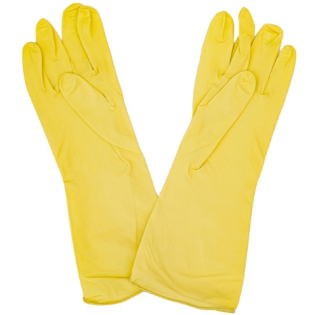 Перчатки хозяйственные латексные неопудренные M желтый 87568 /12шт/