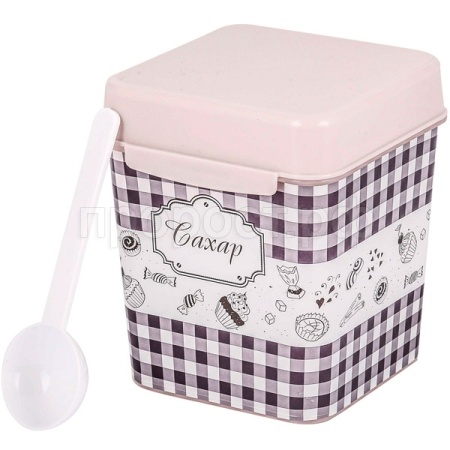 Емкость д/сахара Плетенка с ложкой 1,2л М4831 /12шт/ Альтерн