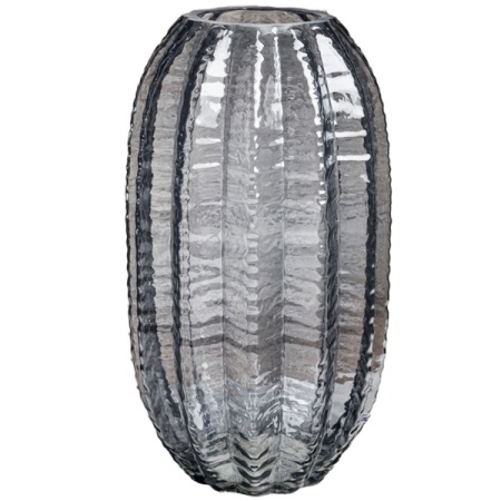 Ваза д/цветов Плиссе большая графит стекл. /1902-Н5 /1шт/ДК Ваза д/цветов Плиссе большая графит стекл. /1902-Н5 /1шт/ДК