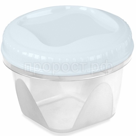 Банка д/хранения пищ. прод. Тондо 1,2л с завинчивающейся крышкой светло-голубой С287 /20шт/Мартика