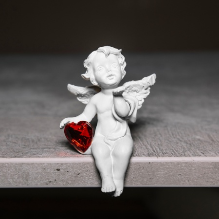 Ангел сидящий с рубином 15см (4шт) Р858-852K