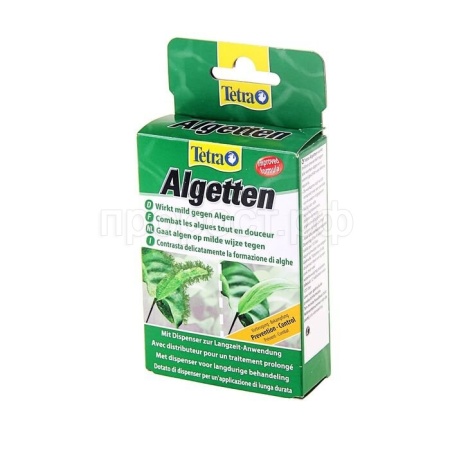 Рыбы вода Tetra Algetten против водорослей 12 таблеток/140349/АП