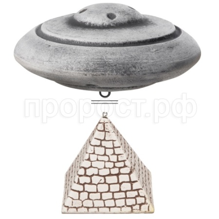 Грот НЛО с пирамидой 105*105*40мм/74024005/Триол