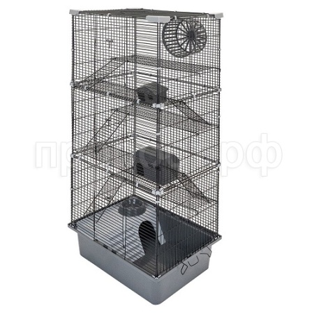 Клетка д/грыз ЭКО 6-х эт РИККИ 42*30*95см разборная серая/43122/Дарэлл