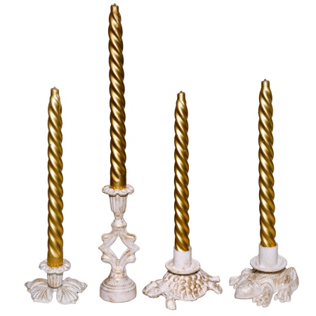 ДЕКОР Подсвечник Лягушка бел золото РЗДИ/1шт