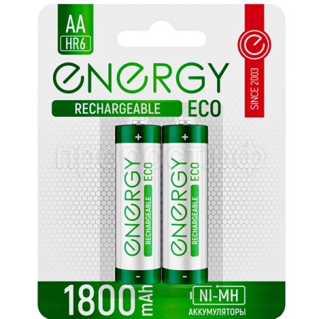 Аккумулятор (батарейка) Energy Eco Nimh 1800mah HR6/2B АА (2шт) /80шт/109888 Аккумулятор (батарейка) Energy Eco Nimh 1800mah HR6/2B АА (2шт) /80шт/109888